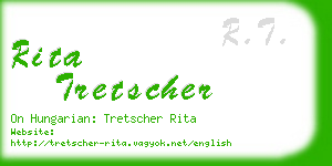 rita tretscher business card